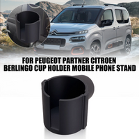 Car Cup Holder Mounts Phone Holder Push Storage Beverage Rack Car Interior Accessories for Peugeot Partner Citroen Berlingo