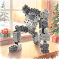182pcs MOC Mech Frame Model Building Blocks Construction Assemble DIY Creative Toys Idea Brick Kids Christmas Gift Education