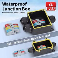 Waterproof 3 Way Electrical Cable Wire Connectors LED outdoor junction box Line Protection for Wiring Accessories with terminal