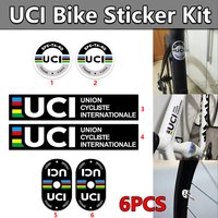 AliExpress NONE 6PCS/Sheet UCI Road Bike Sticker Kit Waterproof Mountain Bicycle Frame Valve Ring Spoke DIY Decal Decorative Accessories Decals