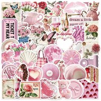 10/30/50PCS Kawaii Pink Angel PVC Sticky Sticker Aesthetic Stationery DIY Decoration Scrapbooking School Supplies