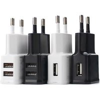 5V 2A USB Charger Dual USB Chargers Cell Phone EU Plug Power Adapter Travel Wall Charger For Xiaomi Huawei Phone Power Adapter