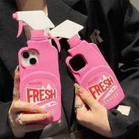 Stereo Cleaner 3D Cute Soft Silicone Case for IPhone 15 14 13 12 16 17 Pro Max 11 15Pro i17 I Phone Shockproof Cover Accessories