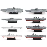 8pcs 4D Assembled Warship Model China 055 Destroyer 075 Amphibious Aircraft Carrier Toy Ship Military Puzzle DIY Collections