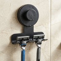 Stainless Steel Razor Holder with Suction Cup Wall Mount for Bathroom Reusable