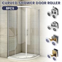 8Pcs Curved Shower Door Roller Shower Room Runners for glass doors with thickness of 4-8mm Adjustable height Good Stability