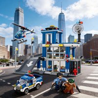 601 Pcs Police Station Building Blocks,MOC Toy House Set,DIY Creative Home Decor Ornament, Best Gift for Family & Kids