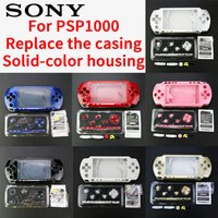 Coque de remplacement opaque pour Sony PSP1000, boîtier complet, kit de pièces de réparation DIY pour console.