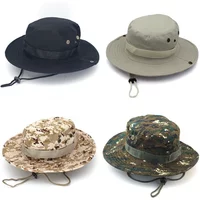 Camouflage Tactical Cap Boonie Bucket Hat Caps Camo Men Outdoor Sports Sun Bucket Cap Fishing Hiking Hunting Hats