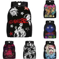 Punk Rock Music Gorillazs Backpack for Men Women Teenage High School Business Daypack Laptop Canvas Bags Gift