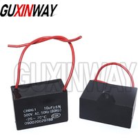 CBB61 Fan Capacitor 450V 1UF 2UF 3UF 5UF 6UF 10UF 18UF 20UF 25UF Ceiling Fan Motor Run Rectangle Capacitor CBB 61