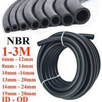1/2/3M NBR Petrol Diesel Oil Resistant Rubber Fuel Tube Hose 6 8 10 13 16 19mm Diameter Flexible High Pressure Automobile Pipe