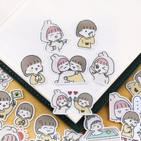40pcs Sweet Couple 4 Cute Kawaii Self-made Fashion Girl Scrapbooking Stickers /Decorative Sticker /DIY Craft Photo Albums