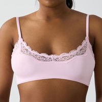 Lace Scoop Bralette Bra Summer Thin Lace Edging Sexy Bras Plus Size Seamless Femme Underwears No Steel Ring Women's Intimates