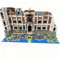 6755PCS MOC City Street View Modular Arkham Asylum Model Building Blocks Creative Assembly Display Home Decor Construction Gift