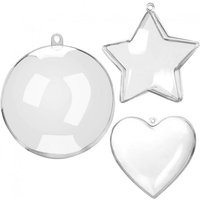 1-20Pcs 1-20cm DIY Transparent Hollow Hanging Alien gift box Plastic Ball for Christma Gift Wedding Party Decoration Hollow Ball