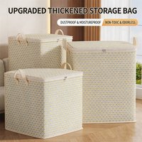 Foldable Large Capacity Quilt & Clothes Storage Bag Durable Water-Resistant Moving Packing Sack for Home Bedroom & Travel