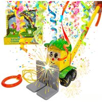 Cartoon engineering farmer vehicles yellow forklifts with singing songs and lighted toy trolleys racing track Children's gifts