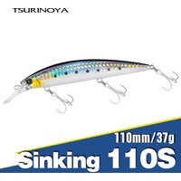 TSURINOYA 110mm 37g Heavy Sinking Minnow Sea Fishing Lures Rolling WIZARD 110S Artificial Hard Baits Jerkbait for Seabass Lure
