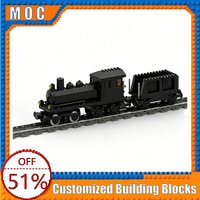161 PCS Western Locomotive and Tender Train Set Part 1 Model Building Blocks Assembly Educational Toy Creative Collection Gifts