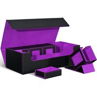 Trading Card Storage Box for TCG, With 4 Pcs Small Commander Deck Box, Large Card Deck Case with Dice Box fits for TCG PTCG Card