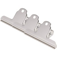 4 Inch Large Bull Paper Clips, 3pcs Silver Metal File Money Binder Clip Clamps for Home Office School Supplies