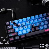 Jinx Keycaps League Of Legends Black And Blue Game Character Keycaps 137Keys Cherry Pbt Diy Keycaps