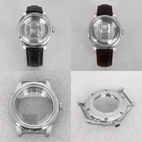Boîtier de montre en cuir papillon à double structure, ajustement de bracelet, modification de cadran, accessoires de montre, mouvement NH35, NH36, 4R, 7S, 39mm, 31mm