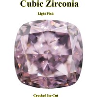 Cubic Zirconia Cushion Shape Crushed Ice Cut Light Pink Gemstones Synthetic Lab Zircon CZ 4K Cutting 5A+ Jewelry Making Material