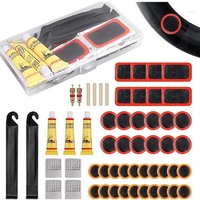 AliExpress NONE Bicycle Flat Tire Repair Kit Tool Set 48pcs Portable Rubber Fetal Repair Tools bike Inner Tube Puncture Patch Repair Tools