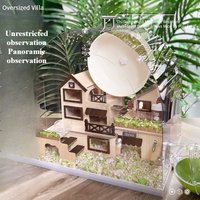 Hamster Cage Golden Bear Ultra-Luxurious Villa Special Anti-Chewing Large Asian Transparent Box for Breeding Supply with Handle