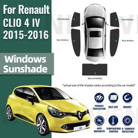 Custom For Renault CLIO 4 2015 2016 Magnetic Car Sunshade Shield Front Windshield Frame Curtain Rear Side Window Sun Shade Visor