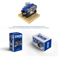 248pcs 2JZ-GTE Mini Engine Building Blocks PB8869A Technical Supercar SOKUN Vehicle Engine Ornament Bricks Toys for Adults Gifts