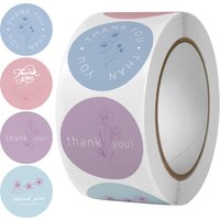 100-500pcs 1inch Thank you Stickers Rose Flower Stationery Stickers Festival Birthday Party Gift Decorations Seal Labels