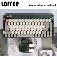 Lofree Wireless 2.4G Bluetooth 3-model Return Dot Mechanical Keyboard Mouse Set 84-keys for Laptop&Computer IPad Multi-platform
