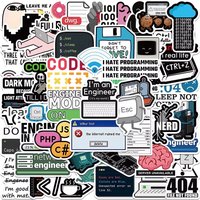 50Pcs Cool Engineer Programming Network Coding Hacker MEME Stickers Vinyl DIY Computer Laptop Motorcycle Helmet Car Stickers