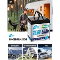 AliExpress HRBEEnergy 24V 50Ah LiFePO4 Battery,50A BMS,1280W Load Power Deep Cycle 24V Lithium Battery For Trolling Motor,Boat,RV, Solar,Camping
