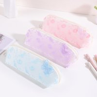 1pc beautiful embroidered butterfly floral pattern pencil case, a must-have back-to-school gift and school storage supplies