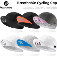 WEST BIKING Cycling Cap With Brim Summer Sunscreen Quick Dry Sport Hat Bicycle Hat Balaclava Unisex Breathable Hat Bike Headwear