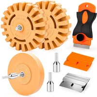 Eraser Wheel Decal Remover Tool Car Sticker Remover Rubber Wheels with Plastic Scraper Optional for Removing Label Vinyl Glue