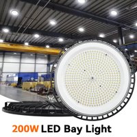 LED-Hallenleuchte 100W 150W 200W UFO-Werkstattdeckenleuchte Superhelle LED-Garagenleuchte 6500K Kaltweiß Gewerbliche Lager- und Fabrikbeleuchtung Baustellen-Bergbau-LED-Strahler