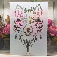 A4 29cm Mandala Wolf DIY Layering Stencils Wall Painting Scrapbook Coloring Embossing Album Decorative Template