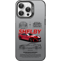 S-SHeLBYS-M-MusTangS Car Phone Case For IPhone 16 15 14 13 12 11 Pro Max Black Matte Multicolor Laser Metallic Aurora Funda