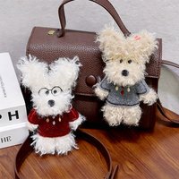 Cute Plush Toys Doll Keychain Kawaii Dog Anime Pendant Cute Children Toy Gifts Keychains Keyring Plushie Birthday Girls