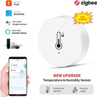 Tuya Zigbee Temperature and Humidity Sensor Intelligent Home Hygrometer work with Smart Life Alexa Google Assistant
