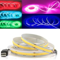 USB COB Strip DC 5V 320Leds/M Red/Pink/White/Ice Blue/Yellow Cabinet Light Lamp TV LED Strip Backlight Flexible Ribbon Rope