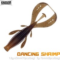 Kingdom 10pcs Soft Fishing Lures 1.8g 3g 63mm 76mm Floating Artificial Soft Worm TPE Baits for Bass Pike Swimbait