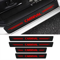 Red Car Rear Trunk Bumper Strips Threshold Anti-Scratch Sticker for KIA CARNIVAL Door Sill Side Protect Film Decals Accessories