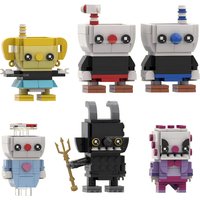 MOC Adventure Game Tea Cup Set Building Block Blue Red Tea Cups Funny Creative Toy Bricks Toys Xmas Gifts