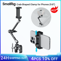 SmallRig 9.8 inch Crab-Shaped Clamp for Phones w Super Clamp & Magic Arm w 1/4"-20 Screw for Action Cameras Monitors Mic -5326